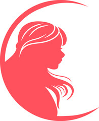 Women logo vector. Girl logo vector. Beauty and strong women logo.