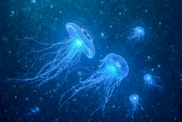 Naklejka premium jellyfish in the water