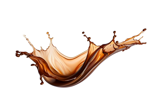 coffee splash isolated on white background - Powered by Adobe
