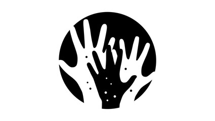 Allergy Shots, black and red isolated silhouette