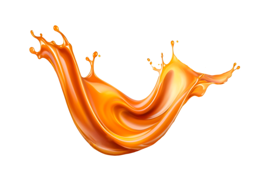 orange juice splash isolated