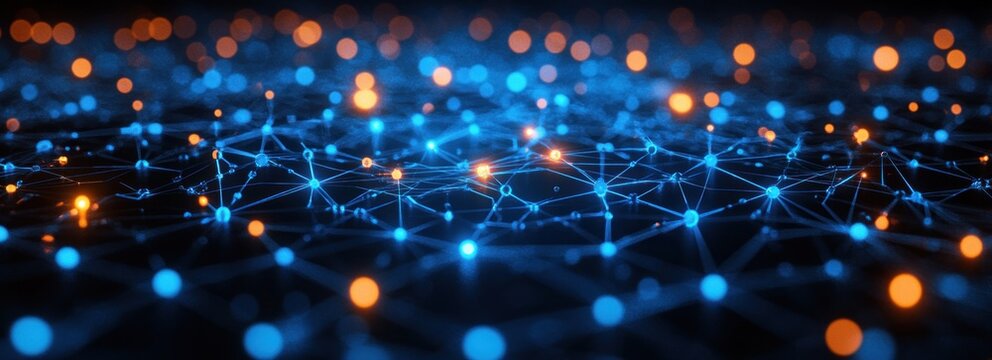 Global Network Connection Digital Visualisation Technology Abstract Geometric Design for Business and Science Communication