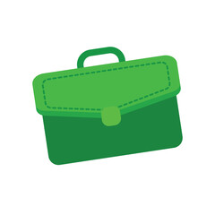 green tote bag isolated on white background