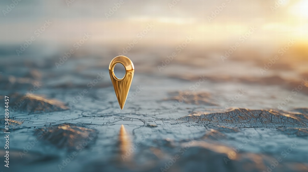 Poster world map pin location 3d world map with a pulsating pin animation, highlighting a specific location