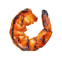 Grilled shrimp with a beautiful char, showcasing its juicy texture and vibrant color.