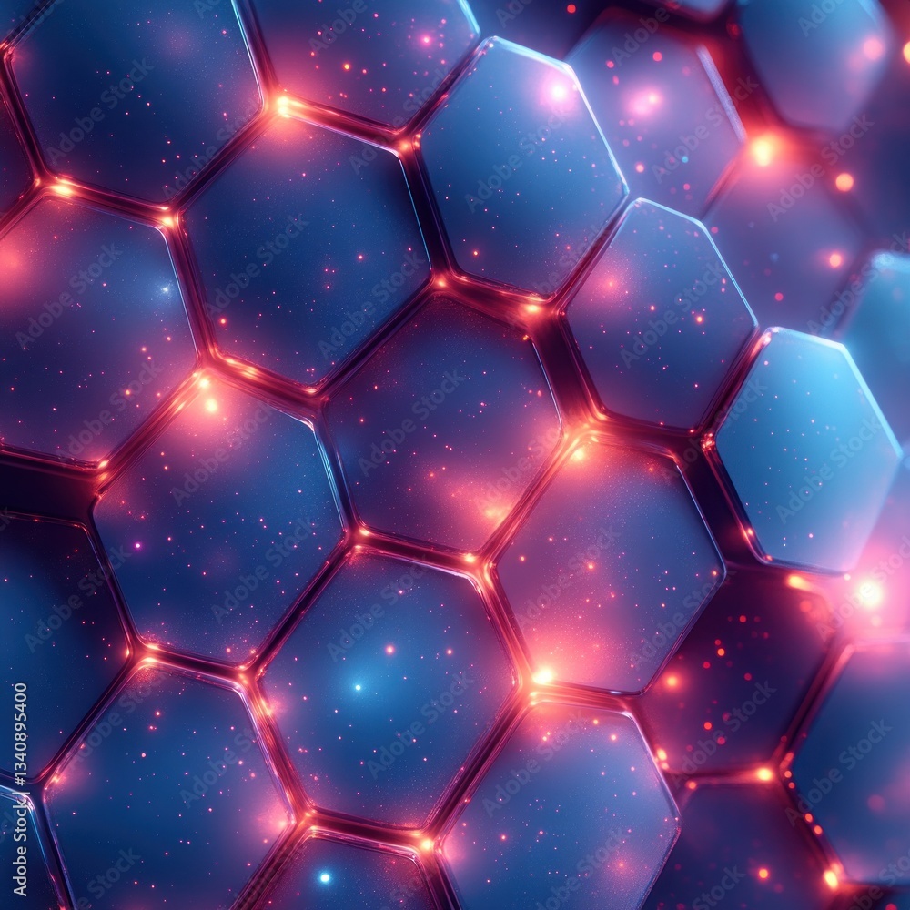 Poster abstract medical background design for health care innovation with geometric patterns and hexagonal 