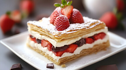 Strawberry Mille-feuille: A Delightful Pastry Masterpiece
