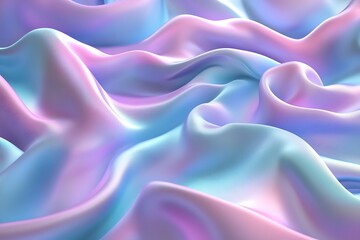 Obraz premium Holographic y2kinspired abstract background with flowing liquid pastels rainbow iridescent ripples and retro tech aesthetic