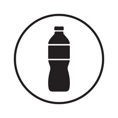Single plastic bottle icon. Bottle symbol. Bottle icons set. Vector illustration eps 10