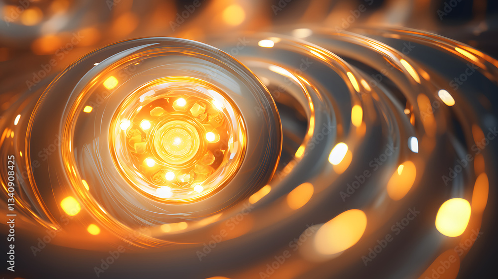 Poster captivating image of a spiral of light creating a fascinating visual effect through motion and energ