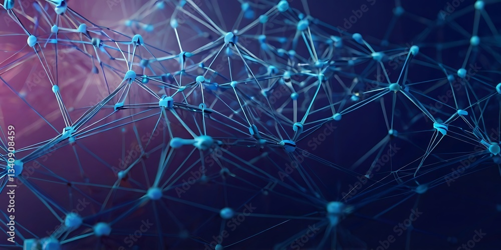 Poster abstract technology network mesh concept banner background design