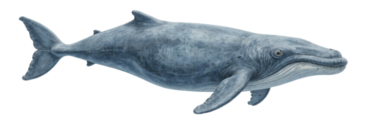 Blue Whale with transparent background