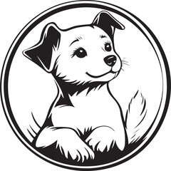 vector image of a puppy