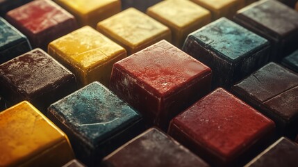 Fototapeta premium Vibrant fairtrade chocolate bars ethical consumption