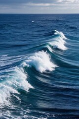Naklejka premium there is a large wave in the ocean with a surfer on it