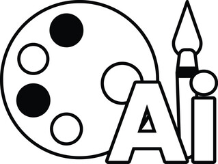 paint palette with a brush on it