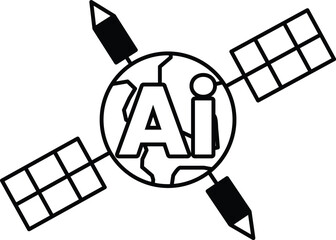 globe with a background and the letters AI on it