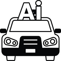 car with the letters AI on top