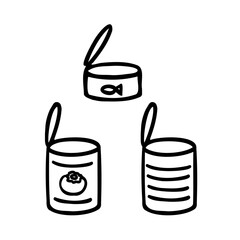 シンプルなカンのイラスト素材