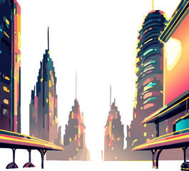 vector illustration of a city