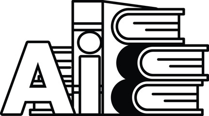 stack of books with the letter A on top