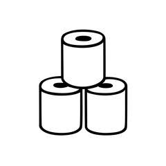 シンプルなトイレットペーパーのイラスト素材