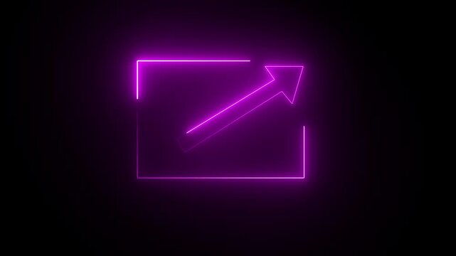 Animated redirect gradient ui icon. External link. Other website. Seamless loop HD video with alpha channel on transparent background. Line color user interface symbol motion graphic animation