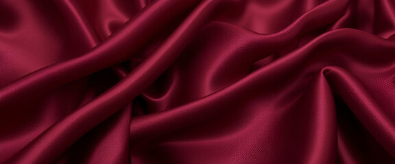 Obraz premium red silk background, Maroon Satin Fabric with Soft Glossy Texture