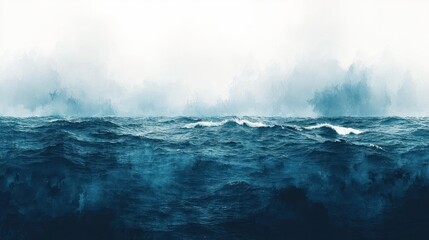 Obraz premium Misty ocean waves