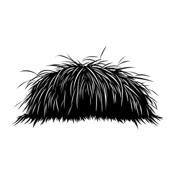 recommend clip art: Hay Bales linear illustration design black vector