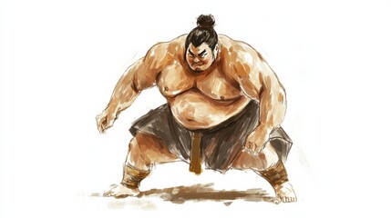 Sumo wrestler at the competition