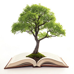 open book on tree