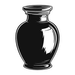 Simple olive oil jar linear illustration design black vector