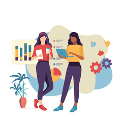 Team work business concept illustration