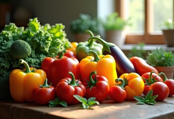 vibrant arrangement diverse fresh produce ingredients showcasing array colors styles culinary creativity, appetizing, art, bounty, basket, colorful