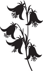 Elegant Bluebell Silhouette Vectors