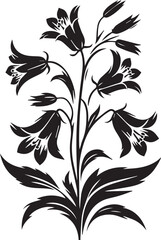 Elegant Bluebell Silhouette Vectors