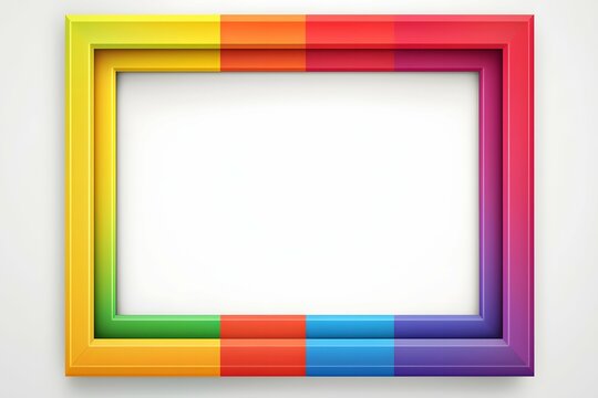 This vibrant pride month rainbow border is great for invites and social media posts!