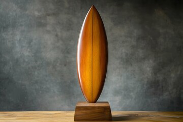 Catch the wave of achievement with this trophy frame that shouts surf success!