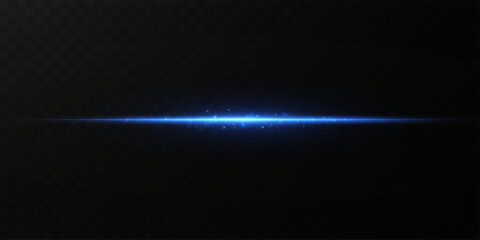 Motion light effect for banners. Blue lines. The effect of speed on a blue background. Red lines of light, speed and movement. Vector lens flare.