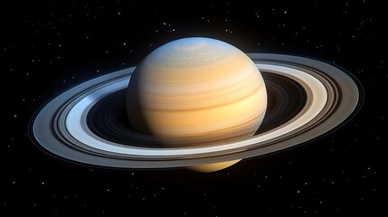 Ringed planet in space (2)