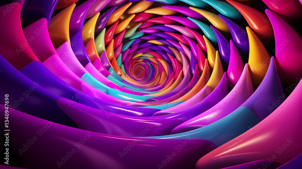 Poster a beautiful colorful rose surrounded by space-time anomalies and the distorted light of a cosmic wor