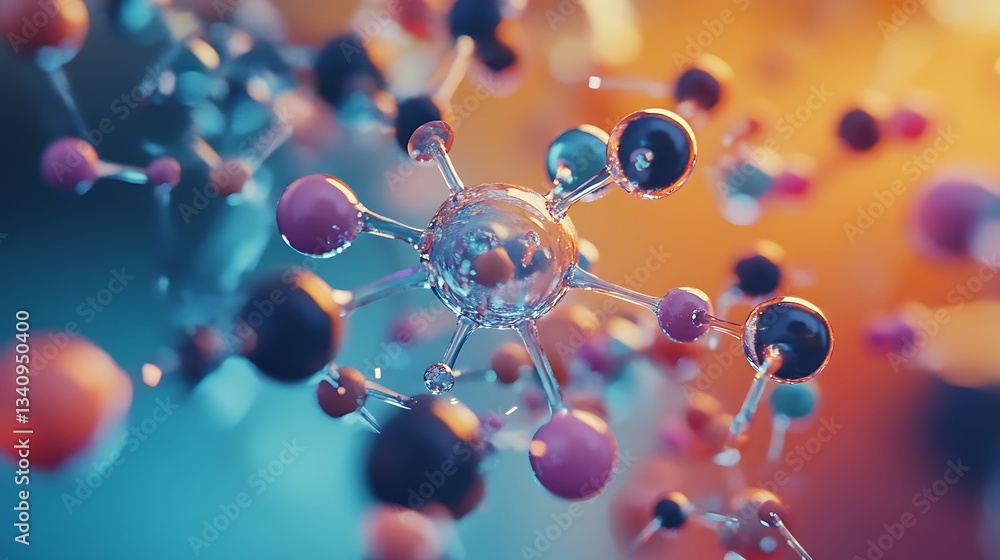 Poster dynamic visual representation showcasing patterns, trends, and scientific concepts