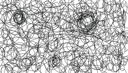 Obraz premium Hand drawn scribble line shapes. Black pen line pattern. scribble background. scratched texture with black lines. rouge scratches