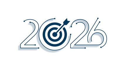 Fototapeta premium Business target 2026 concept