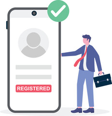 Social media illustration, business concept, web design

