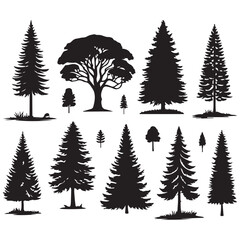 Obraz premium set of christmas trees and Tree