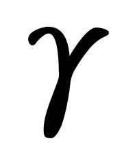 Gamma icon filled with black