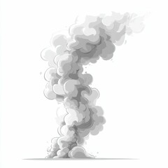 Abstract artistic smoke plume swirling in air