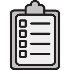 Checklist Icon – Colored Outline Symbol for Task Management and Organization